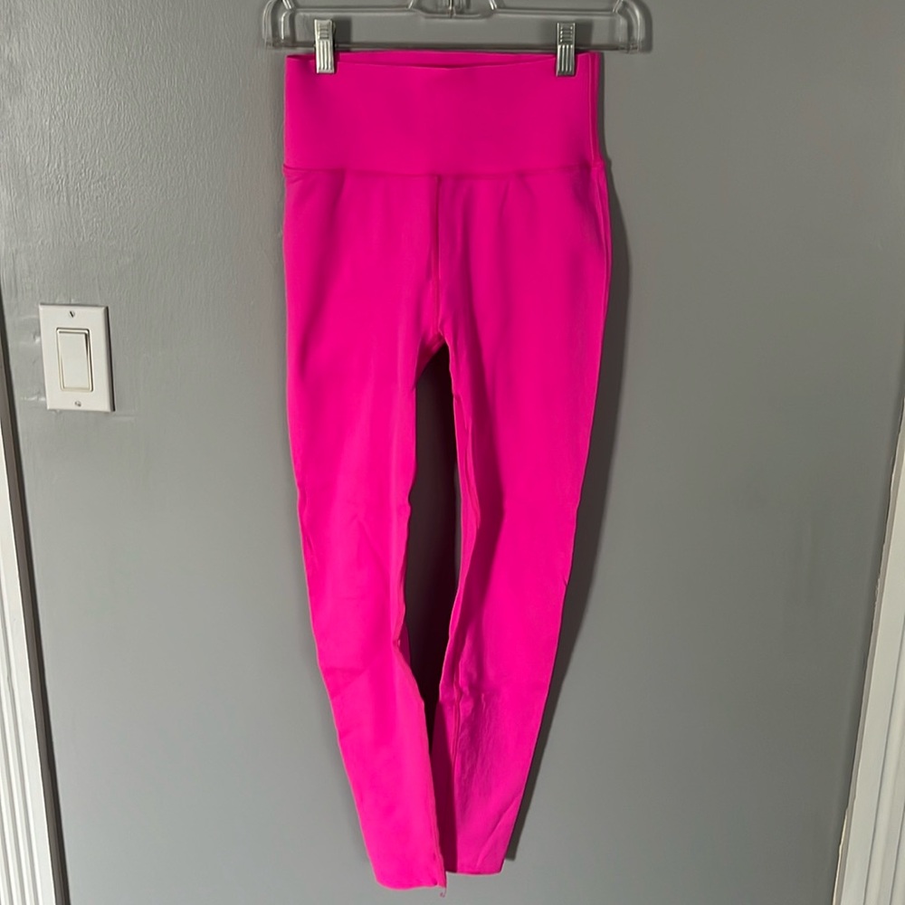 Fabletics scupltknit leggings size large hot pink